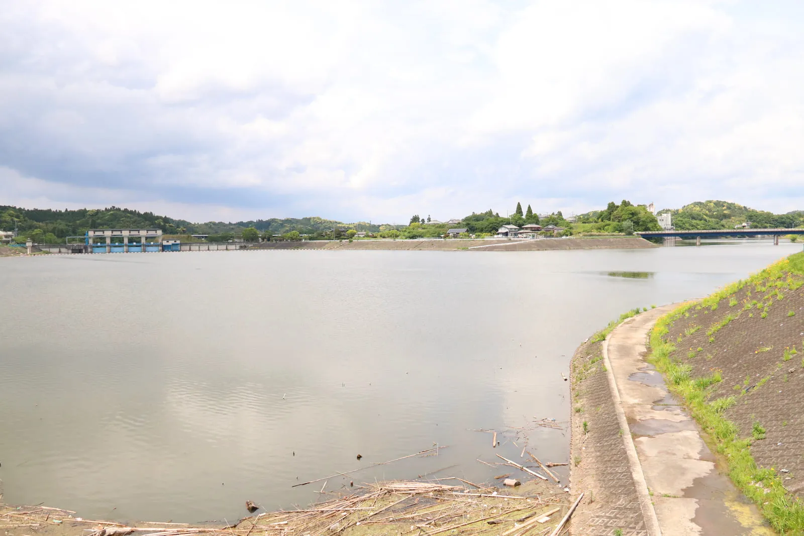 かもめ団地の堤防と消波ブロック