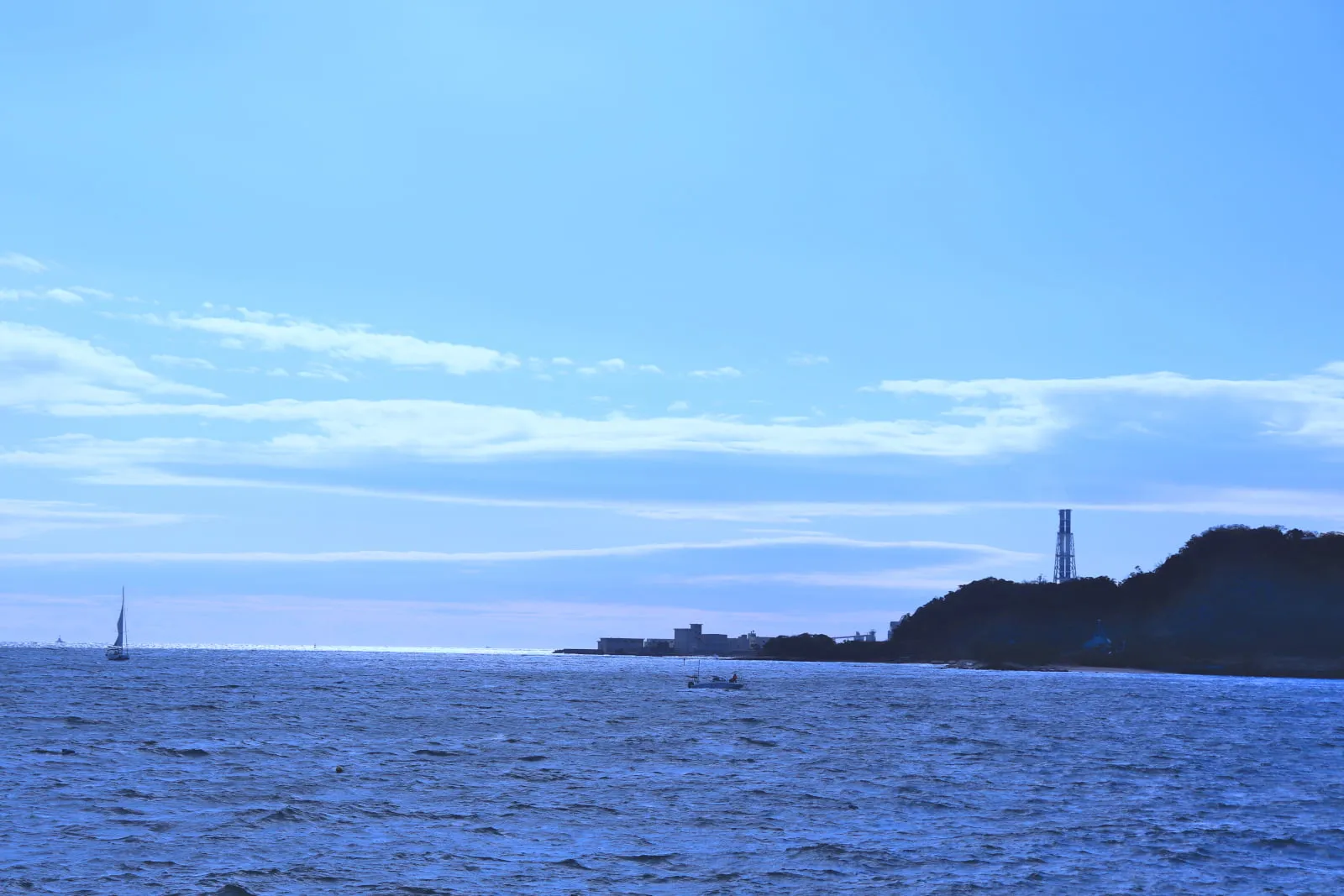 かもめ団地から見る浦賀水道