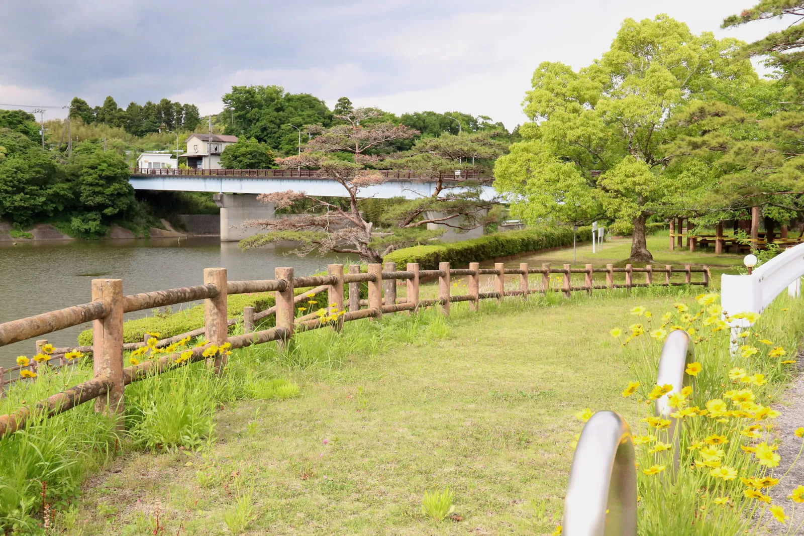 鴨居港から見る白い灯台